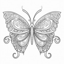 butterfly with mandala pattern inside