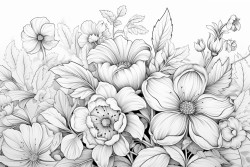 purple field of flowers with blue sky and close