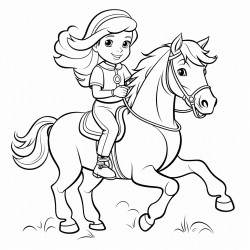 a girl riding a horse