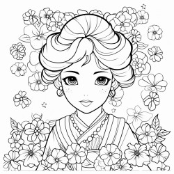 blossom coloring page