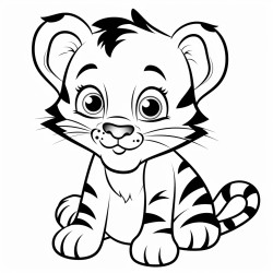 tigre bebe lindo y simple