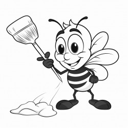 ant with a paintbrush