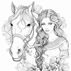 a horse and girl