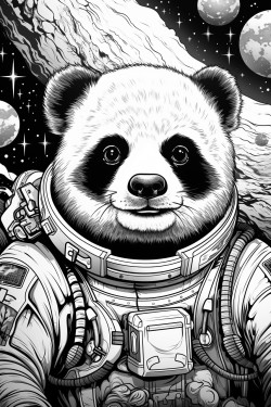panda in space