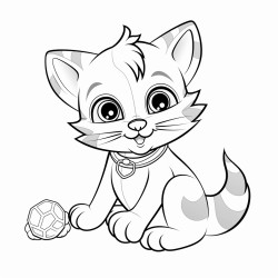 cat playing with a toy