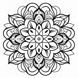 a mesmerizing mandala intricate geometric patterns forming delicate floral shapes at the center