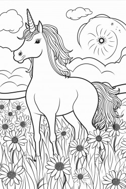 unicorn in field