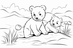 baby bears playing
