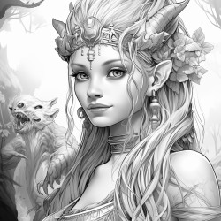 majestic beautiful short queen troll with a tall look alike troll next to her