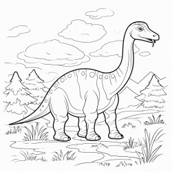 brontosaurus coloring page for kids