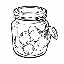 plum jam in a jar