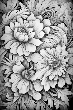 a page full of a detailed pattern that would be fun to color in