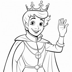 prince waving with a charming smile