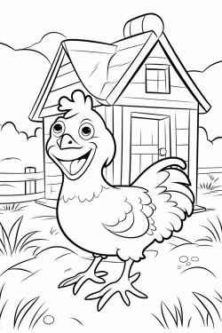 chicken at the farm