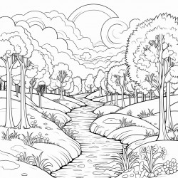a magical forest landscape