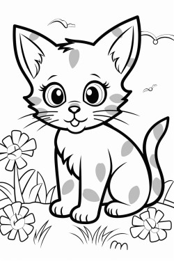 cat coloring page
