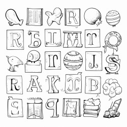 page borders with speech bubbles alphabet blocks and open dictionaries