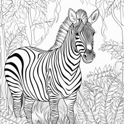 a zebra in the forest