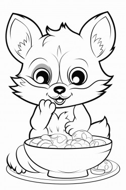 cute little animals eating lunch