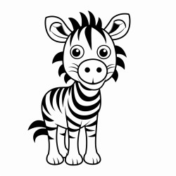 an animal with bold lines a label of the animal no background with minimal negative space