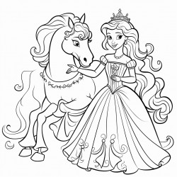 licorne et princesse