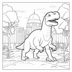 dinosaur in park