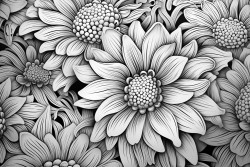 floral mandala pattern coloring book fine lines natureinspired adult style thick outlines no sketch color