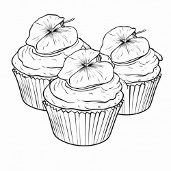 coconut cupcakes decorated with coconut pieces