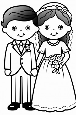 a wedding colouring in sheet