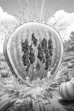 watermelon seed sprout coming from the ground coloring page