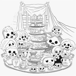 30ghosts having a tea party