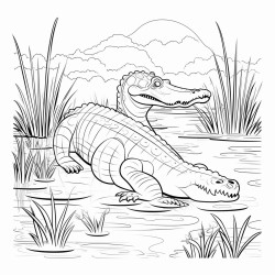 gharial in the marshy waters