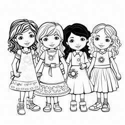 4 girls aged 7