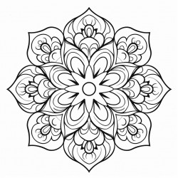 a mesmerizing mandala intricate geometric patterns forming delicate floral shapes at the center