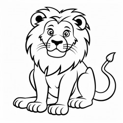 lion staring
