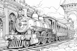 steampunk train station