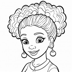 black girl with ponytails