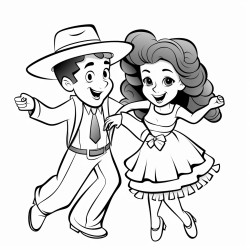 pareja de bailarines caribeos bailando bachata chica cabello afro y chico con sombrero