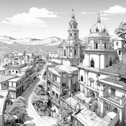 city ouro preto in brazil from above