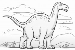 brachiosaurus with simple background
