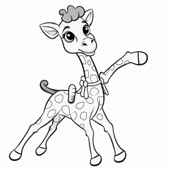 giraffe doing ballet dancing