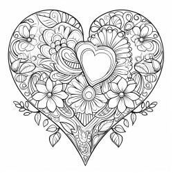 letter a in a heart