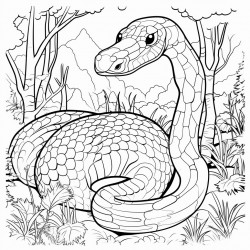 a snake in the forest