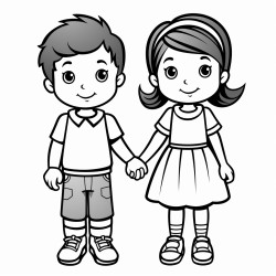 a 5 year old and 18 year old holding hands with