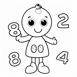 create a numbers coloring book