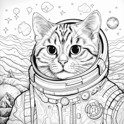 weltraumkatze auf dem mars von maus gejagt und mit kse beworfen wird