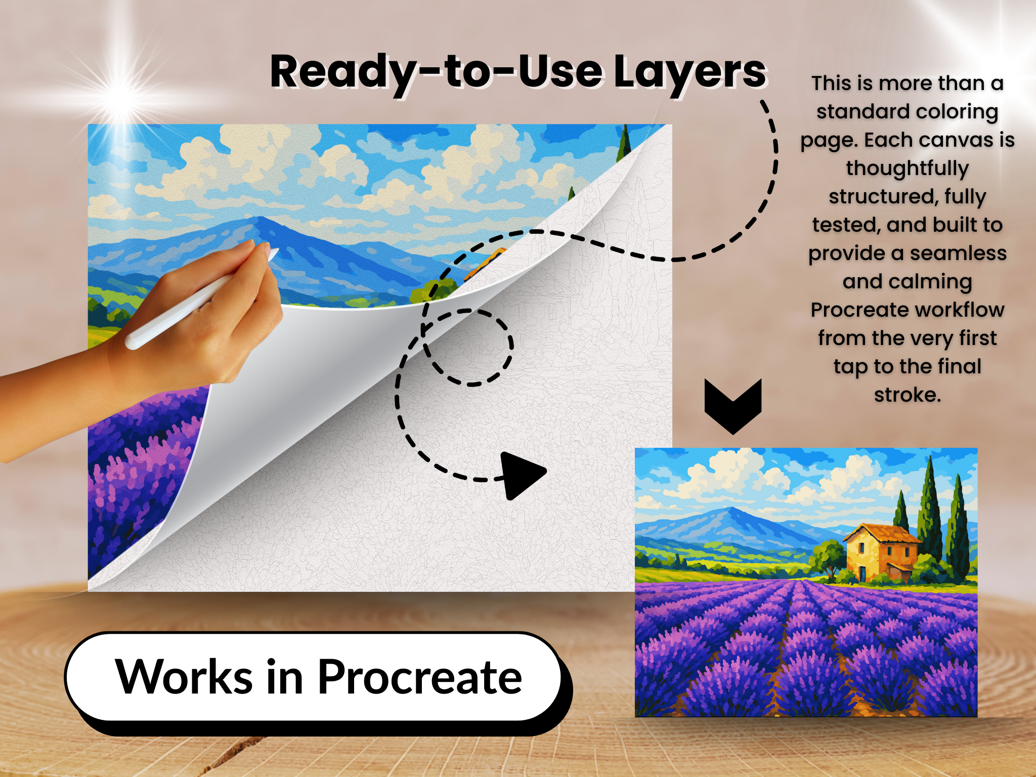 Piastrelle Mediterranee Colorate da Dipingere con i Numeri per Procreate – Arte Decorativa con Motivo Ceramico | Download Digitale